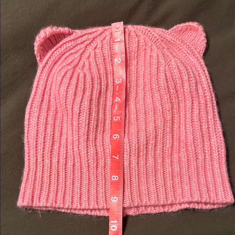 Adorable Pink Knit Beanie for Kids Cat Ear Beanie
